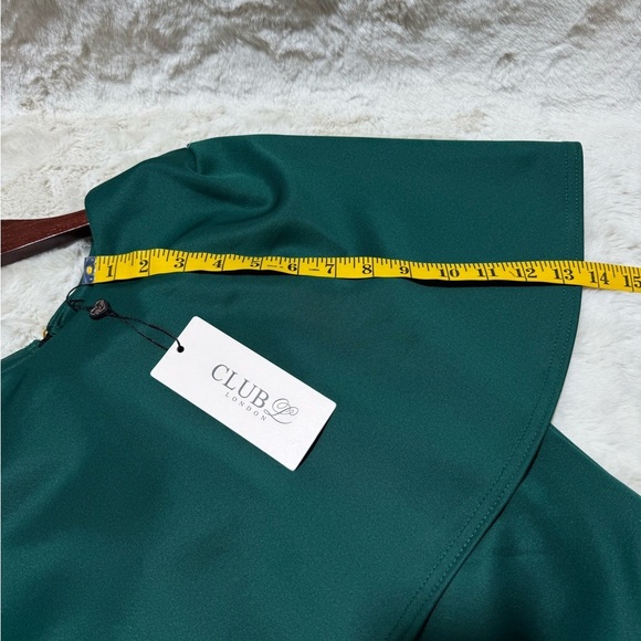 Club L London Green Cape Dress - Picture 15 of 16